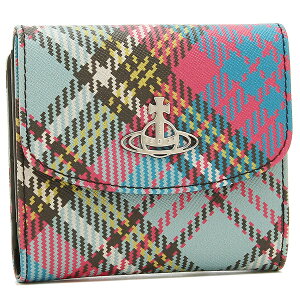 BBAEGXgEbh ܂z oCIO[ TtBA[m }`J[ fB[X VIVIENNE WESTWOOD 51150003 S000V O102 BIOGREEN SAFFIANO PRINTED SMALL WALLET MACANDY TARTAN `FbN