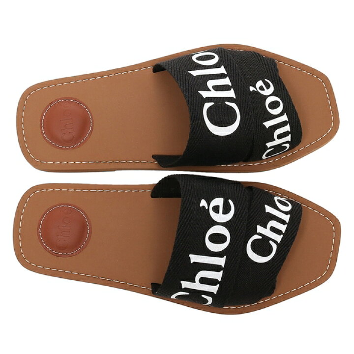chloe クロエサンダルブラックロゴ