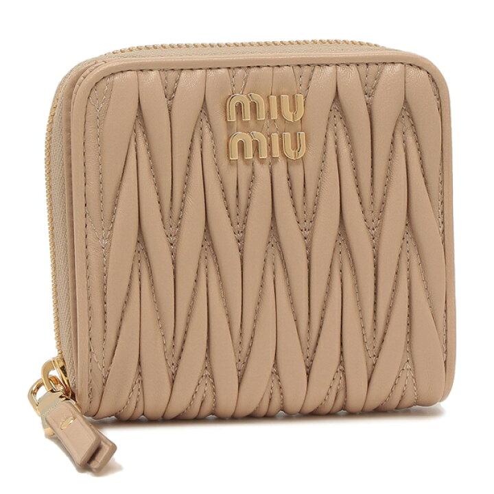 楽天市場】MIU MIU ミュウミュウ 二つ折り財布 マテラッセ MATELASSE 