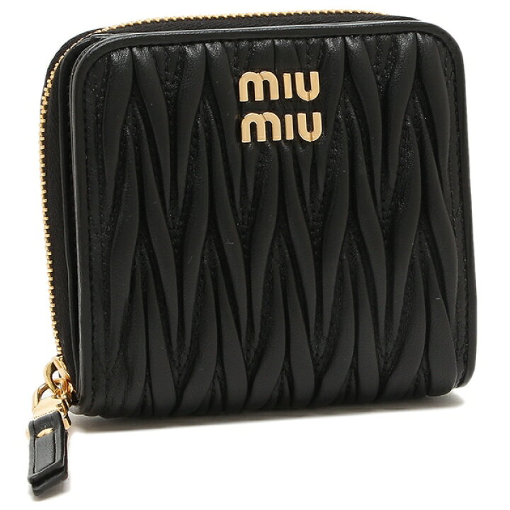 楽天市場】MIU MIU ミュウミュウ 二つ折り財布 マテラッセ MATELASSE 