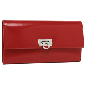 【20%OFFクーポン 4/19 13時～4/26 9時】フェラガモ 長財布 ワンダ レッド レディース Salvatore Ferragamo 220433 RED