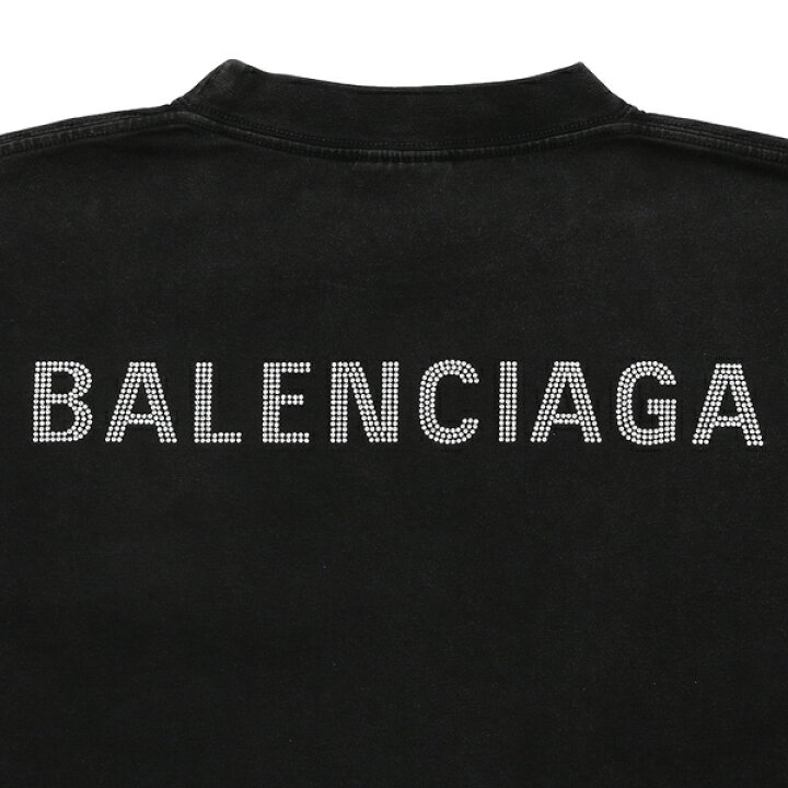 楽天市場】バレンシアガ Tシャツ カットソー ブラック シルバー メンズ 