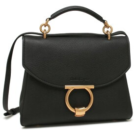 フェラガモ ハンドバッグ ショルダーバッグ ガンチーノ ベラ ソフト 2WAY ブラック レディース Salvatore Ferragamo 21H493 0720168