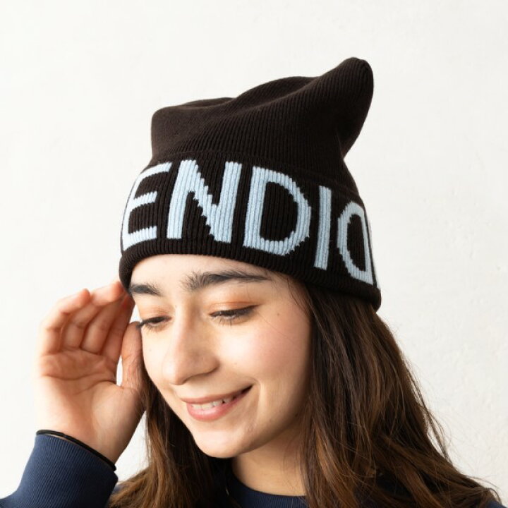 楽天市場】フェンディ 帽子 ビーニー ブラック レディース FENDI 
