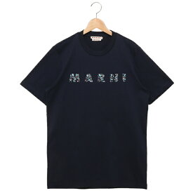 【P10倍 4/23 20時～4/26 9時】マルニ シャツ ブラウス オーガニックコットン ロゴ ネイビー メンズ MARNI HUMU0198PQ USCW21 FLB99