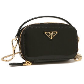 【P10倍 4/23 20時～4/26 9時】プラダ ポーチ ミニポーチ トライアングルロゴ ブラック レディース PRADA 1NR025 069 F03KJ