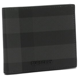 【P10倍 4/23 20時～4/26 9時】バーバリー 二つ折り財布 グレー メンズ BURBERRY 8070201 A1208