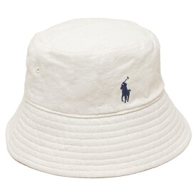 ポロラルフローレン 帽子 バケットハット ホワイト ネイビー メンズ レディース ユニセックス RALPH LAUREN 455938465 DWT