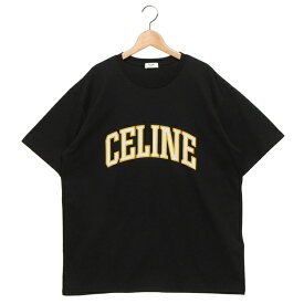 セリーヌ Tシャツ カットソー ルーズ Tシャツ ロゴ ブラック メンズ CELINE 2X60L671Q 38YG