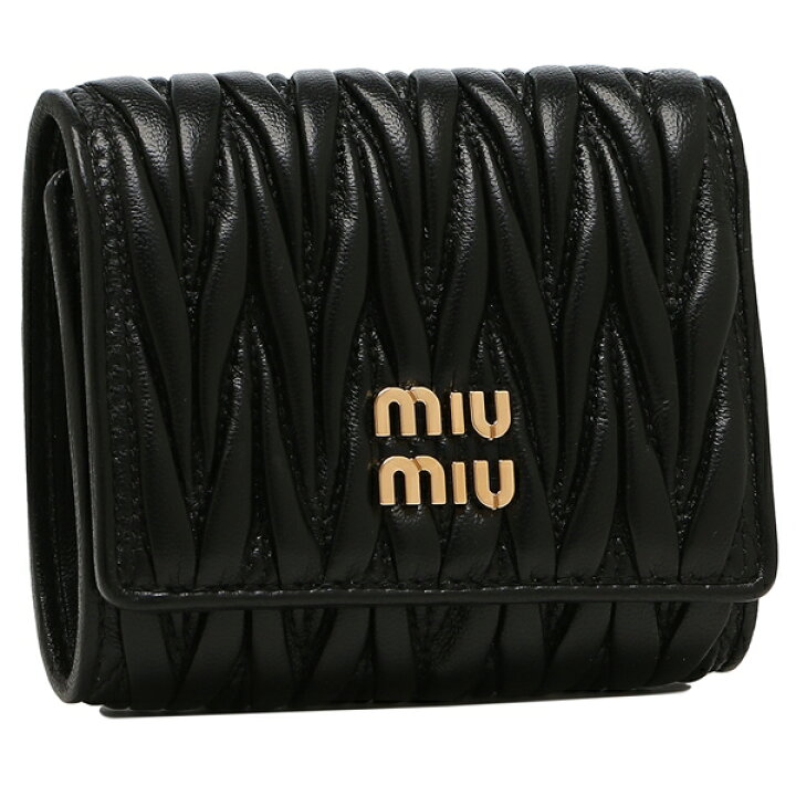 楽天市場】MIU MIU ミュウミュウ 三つ折り財布 マテラッセ MATELASSE  