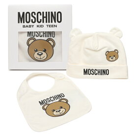 【P10倍 6/4 10時～6/6 10時】モスキーノ ベビー服 帽子 スタイ ホワイト メンズ レディース ユニセックス MOSCHINO MUY06Q LCA19 10063