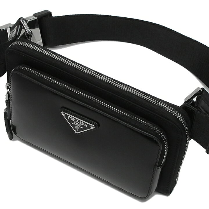 プラダ PRADA ボディバッグ・ウエストポーチ ReNylon+SAFFIANO ベルト  