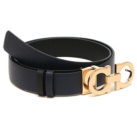 フェラガモ ベルト リバーシブルベルト ダブルガンチーニ ブラック レディース Salvatore Ferragamo 23A565 673955