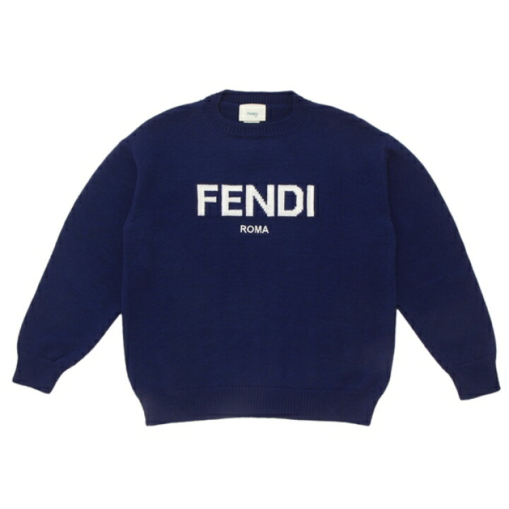 楽天市場】フェンディ 子供服 ニット セーター ネイビー ホワイト 