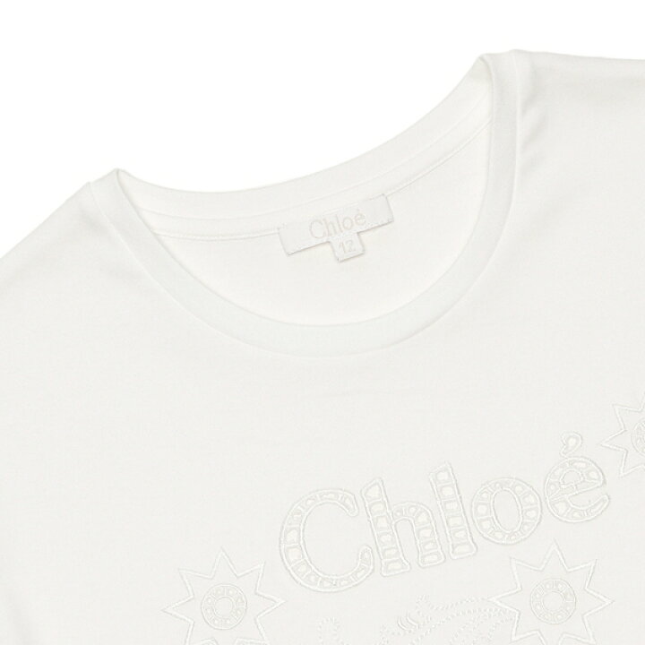 楽天市場】クロエ Tシャツ カットソー 子供服 ホワイト ガールズ CHLOE 
