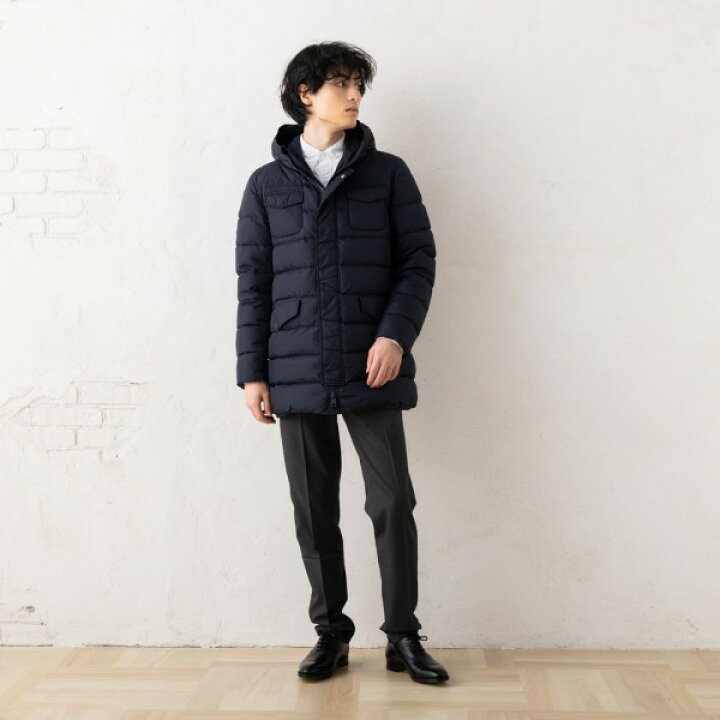 楽天市場】ヘルノ ダウンジャケット コート ネイビー メンズ HERNO 