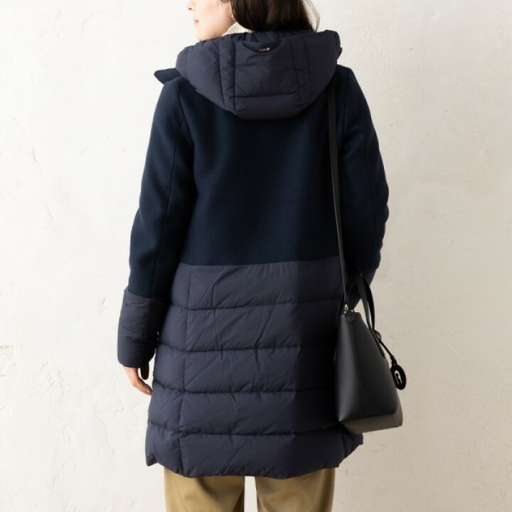 楽天市場】ヘルノ ダウンジャケット コート ネイビー レディース HERNO 