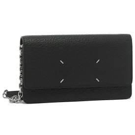 メゾンマルジェラ 長財布 4ステッチ チェーンウォレット スマホケース ブラック レディース Maison Margiela SA3UI0008 P4455 T8013