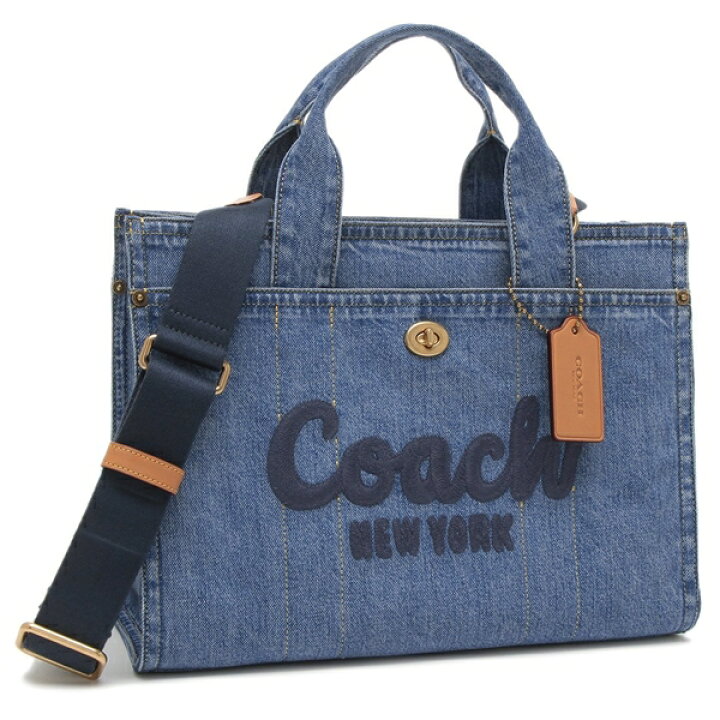 楽天市場】コーチ トートバッグ カーゴトート ブルー レディース COACH 