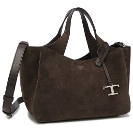 トッズ ハンドバッグ ショルダーバッグ T タイムレス スエード ミニサイズ 2WAY ブラウン レディース TOD'S XBWAPAFL100 P3A 0ZQ7