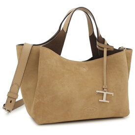 トッズ ハンドバッグ ショルダーバッグ T タイムレス スエード ミニ Tチャーム ブラウン レディース TOD'S XBWAPAFL100 P3A 4L20