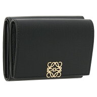 ロエベ 三つ折り財布 アナグラム トライフォールド ウォレット ブラック レディース LOEWE C821TR2X16 1206