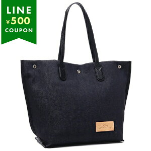�����V���� �g�[�g�o�b�O �G�b�Z���V�����f�j�� �l�C�r�[ ���f�B�[�X LONGCHAMP 10090 HDO H06 ESSENTIAL DENIM TOTE BAG DENIM A4�Ή�