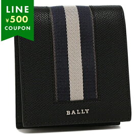 バリー 二つ折り財布 ブラック ネイビー メンズ BALLY 6309720MLW02E VT838 U901P