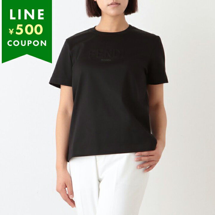 楽天市場】フェンディ Tシャツ トップス ロゴ ブラック レディース  