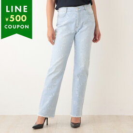 ステラマッカートニー デニムパンツ ジーンズ ロゴ ストレートパンツ ブルー レディース STELLA McCARTNEY 6D0016 3SOH76 4874