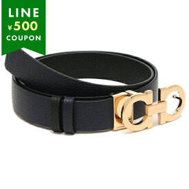 フェラガモ ベルト リバーシブルベルト ダブルガンチーニ ブラック レディース Salvatore Ferragamo 23A565 673955