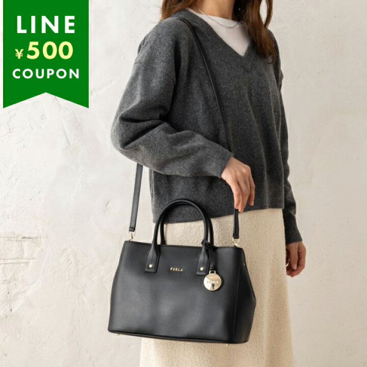 楽天市場】フルラ ハンドバッグ ショルダーバッグ リンダ ブラック 