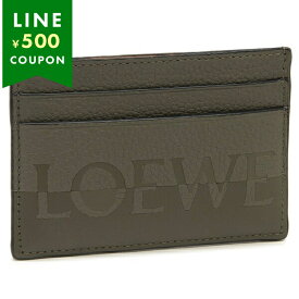 ロエベ カードケース シグネチャー プレーン ロゴ カーキグリーン レディース LOEWE C314322X01 4158