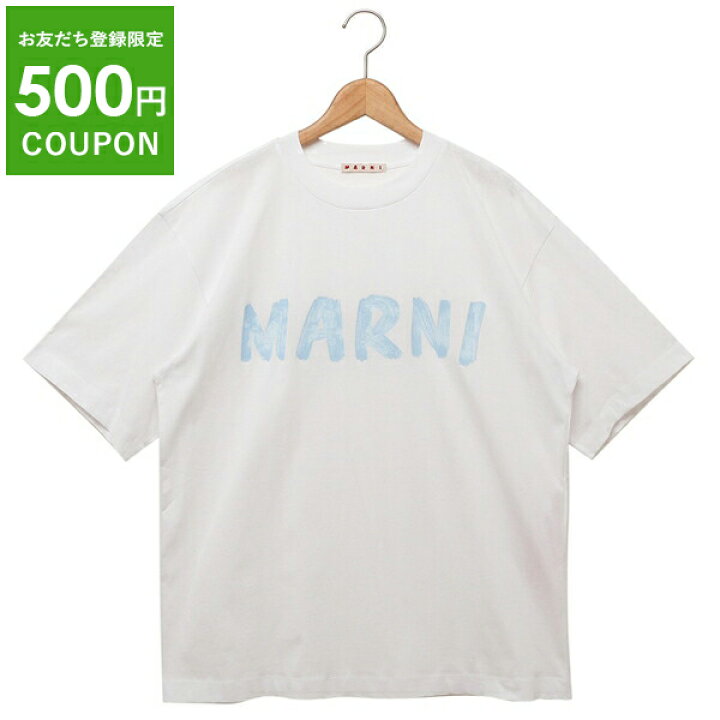 楽天市場】マルニ Tシャツ カットソー クルーネック ロゴ ホワイト 
