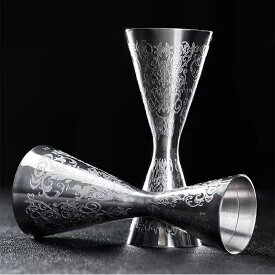 【★マラソンセール★全品10%OFF】「楽天1位」メジャーカップ 計量カップ 計量スプーン 目盛り 30/45ml ジガーカップ カクテル ウイスキー 計量 一体型ステンレス鋼 30ml / 60ml 食品グレードのステンレス鋼304