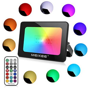 MEIKEE RGB������ LED ���͋C �t���b�h���C�g ���O �J���[ �������� �C���~�l�[�V���� 25W �E�H�[�������v �h�� �h�o �N���X�}�X �E�F�f