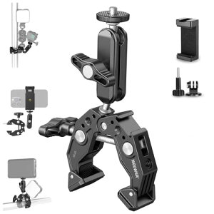 NEEWER �X�[�p�[�N�����v 3�f���A���{�[���w�b�h�}�W�b�N�A�[�� �R�[���h�V���[ 1/4 3/8�l�W �f�X�N�O�r �`���[�u�N���X�o�[ �W���o