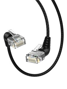 CAT6A LAN�P�[�u��, CableCreation 360°��] �C�[�T�l�b�g�P�[�u�� RJ45 �R�l�N�^ 32AWG ������ 10Gbps/500MHz CAT6A���� �ܐ܂�h�~