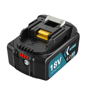 VANKO �݊� �}�L�^ 18v �o�b�e���[ BL1860B 6000mAh��e�� 1�� �}�L�^ �o�b�e���[ 18v BL1815N BL1830B BL1860B�ȂǂɌ݊��\ LED�c��