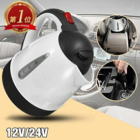 【マラソン期間!!全品10％OFF＆P10！】「楽天1位」車用 カーケトル 電気湯沸かし器 車載用調理器具 車用 カーケトル カーポット 車両トラック、1000ミリリットルケトル温水ボイルドヒーター、ティーコーヒー、ステンレス鋼、大容量24V 1000ml お湯 コーヒー お茶 スープ