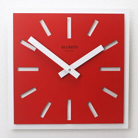 スクエアデザイン 木製 掛け時計 イタリア製 ウォールクロック REXARTIS 【NAOS/ナオス】(アナログ おしゃれ シンプルモダン お祝い 新築祝い 開店祝い 結婚祝い サロン オフィス 事務所 開業祝い 記念品)