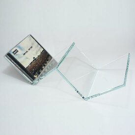 イタリア製品 ガラス製 CDホルダー OMODOMO 【VIVA】CDラック スリム おしゃれ 卓上 収納 贈り物 ギフト クール