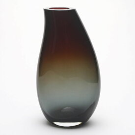 ベネチアングラス・ムラーノグラスの花瓶 レッド／グレー WAVE MURANO GLASS【AVENA-M26300RO】おしゃれ ハンドメイド ガラス フラワーベース お祝い ギフト 新築祝い モダン オブジェ 置物 インテリア