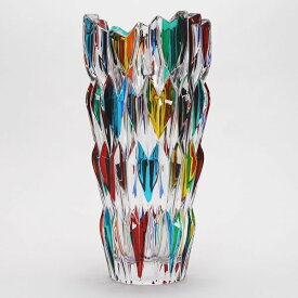 【イタリア製】結晶を表現したダイナミックなデザインが魅力のお洒落なガラス製フラワーベース ZECCHIN 【QUARTZ】開店祝い 新築祝い