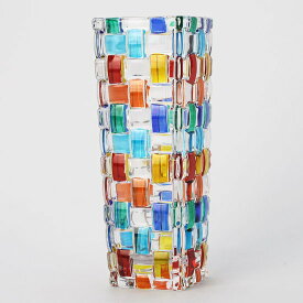 【イタリア製】カラフルなガラスのイタリア製フラワーベース ZECCHIN 【BOSSANOVA H16】一輪挿し 小さい ガラス花瓶