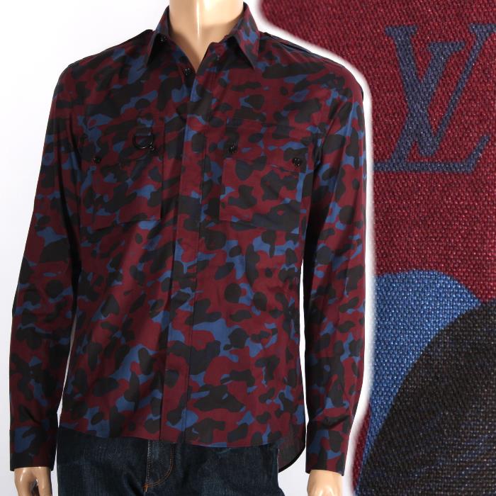 CUORE: LOUIS VUITTON Louis Vuitton-limited long sleeves shirt red camouflage camouflage 1A10TG ...
