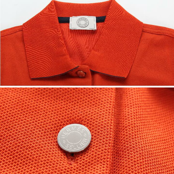 楽天市場】HERMES エルメス 半袖 ポロシャツ オレンジ H800270E 