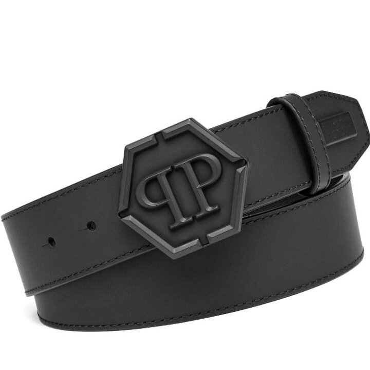 楽天市場】PHILIPP PLEIN フィリップ プレイン レザー ベルト ブラック 