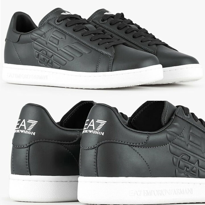 楽天市場】EMPORIO ARMANI エンポリオアルマーニ レザー スニーカー  
