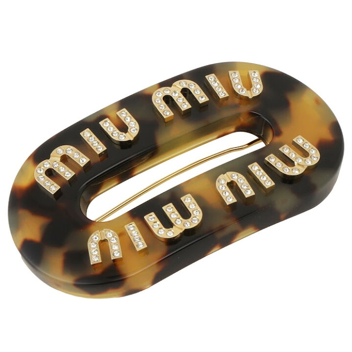 正規品 miu miu ゴールド ヘアピン バレッタ